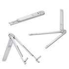 NuTech Multifunctional iPad Stand for Phones/Tablets and Laptops - Silver-Secondary legs Holds Tablet at Perfect typing angle