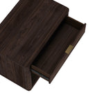 Manhattan Comfort Evelyn 32" Modern 1-Drawer Nightstand - Brown-Raised Platform Mop Base Design Allows for Easy Cleaning