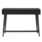 Work Zone Tosca 48'' Writing Desk - Espresso-Sturdy black metal base for durability and stability