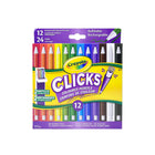 Crayola Clicks Mechanical Coloured Pencils - 12 Pack-COLOURED PENCILS FOR TEENS: Rich, vibrant colour cores bring your artwork to life. Add a splash of colour to your drawings, notes, or any project