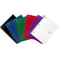 Five Star 1-Subject Heavyweight Perforated Notebook – 8-1/2" x 11" – 100 Sheets – Assorted Colours-Single-subject notebook has a durable poly cover and heavy-duty back for writing stability