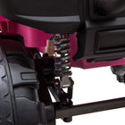 Aosom 12V 2-Seater Kids Ride-On Police Truck - Pink-Overall Dimension: 53.25" L x 33.75" W x 33.5" H 