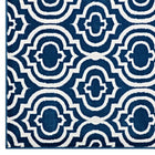 Modway Frame Transitional Moroccan Trellis Area Rug - 5 ft W x 8 ft L - Morcoccan Blue/Ivory-100% Soft Heat-Set Polypropylene