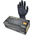 Ronco Sentron Nitrile Gloves - Black - Extra large - 100 Pack-Black