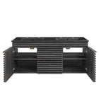 Modway Render 48" Wall-Mount Bathroom Vanity - Charcoal/Black-7