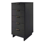 Manhattan Comfort Granville 23.62" Modern Tall Narrow Dresser - Dark Grey-Home Assembly Required. All Hardware Included