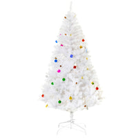 HOMCOM 6' Artificial Christmas Tree - White-White creates a cool atmosphere, add special to traditional holiday 