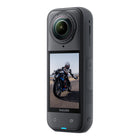Insta360 X5 BMW Motorrad Edition Motorcycle Camera - 360° Video - Mini Remote - Black-Invisible selfie stick + plate blur, powerful ultra battery