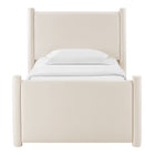 Modway Rael Performance Velvet Twin Platform Bed - Alabaster-Weight Capacity: 800 lb