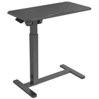ShoppingAll Mobile OverBed Pneumatic Adjustable Laptop Stand with Hidden Caster Wheels - 31.5'' Tabletop - Black-Spacious Tabletop: The large 31.5" x 15.7" (80cm x 40cm) surface fits laptops, books, tablets, or meals with ease.