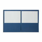 Staples Twin-Pocket Portfolio - Dark Blue - 10 Pack-Business card holder in inside front pocket