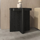 Hudson&Canal Laguna 20" Wide Square Side Table - Black Grain-Features easy assembly
