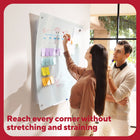 TRU RED Ergonomic Curved Magnetic Glass Dry-Erase Whiteboard - 48" x 36"-Scratch and stain resistant tempered glass surface