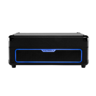 Victrola Journey Glow Illuminated Suitcase Record Player - Black-Features a line input to connect external sources, RCA output to connect the turntable to external speakers, and a headphone jack for private listening
