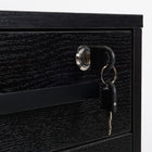 HOMCOM 3-Drawer Letter/A4 Filing Cabinet with Hanging Bars - Black-Suitable for under-desk placement to save space
