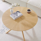 Modway Crossroads Round Wood Coffee Table - Oak-Unique Intersecting Base