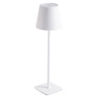Xtricity Lucie Portable LED Touch Table Lamp - White-Metal and acrylic lamp body for durability and modern style