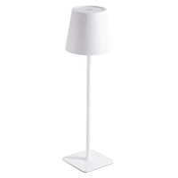 Xtricity Lucie Portable LED Touch Table Lamp - White-Metal and acrylic lamp body for durability and modern style