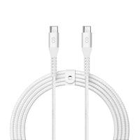 LOGiiX Vibrance Braid 1.2M USB-C to USB-C - White-1.2M (*3.94 ft) USB-C to USB-C cable to charge & sync USB-C devices