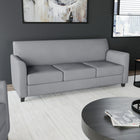 Flash Furniture HERCULES Diplomat Series Grey Leather Sofa-Grey LeatherSoft Upholstery