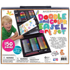 Art 101 Budding Artist Pop-Up Easel Doodle & Colour Art 150-Piece Set-Case includes a pop-up easel, making this the perfect set for creativity anywhere inspiration strikes