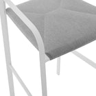 Modway Raleigh Stackable Outdoor Patio Aluminum Bar Stool - White Gray-Chair Weight Capacity 300 lb
