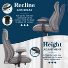 La-Z-Boy Renzo Task Office Chair - Grey-Adjustable recline with single position lock