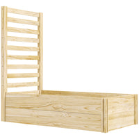 Outsunny Raised Garden Bed with Trellis - Natural-Trellis for climbing plants
