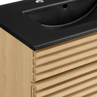 Modway Render 30" Bathroom Vanity - Oak/Black-Assembly Required