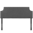 Modway Laura Upholstered Fabric King Headboard - Grey-Dense Foam Padding