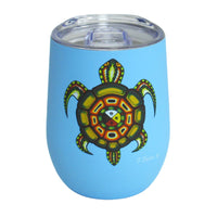 Oscardo James Jacko Medicine Turtle Indigenous Art Tumbler-Authentic Indigenous art tumblers by Oscardo featuring designs from First Nations, Inuit, and Métis artists across Canada