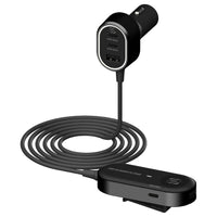 Scosche 100W Multi Port Travel Car Charging Hub - Black-50W max output 12V charger & 50W max output backseat extension hub