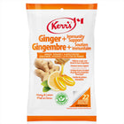 Kerr's Ginger + Immunity Support Lozenges - Honey & Lemon-Made in Canada