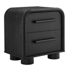 Modway Bellamy Curved 2-Drawer Nightstand - Black Oak-Modern Curved Nightstand