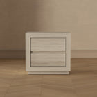 Manhattan Comfort Soren 26" Contemporary 2-Drawer Nightstand - Whitewashed Oak-Home Assembly Required (All Hardware Included)