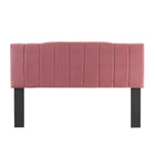 Modway Camilla Channel Tufted Performance Velvet King/California King Headboard - Dusty Rose-Vertical Striped Channel Tufting