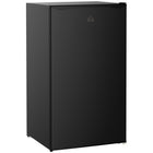 HOMCOM Mini Fridge with Freezer and Reversible Door - Black-Combines refrigerator and freezer with a 3.2 Cu. Ft. capacity for various food storage