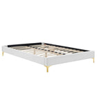 Modway Sutton Performance Velvet King Bed Frame - White-King Bed Frame