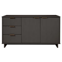 Manhattan Comfort Granville 55.04" Modern Sideboard - Dark Grey-Modern- Contemporary with a taste of Glam - Sideboard for Dining Room and Living Room Use