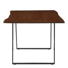 Modway Viggo 60" Live Edge Acacia Wood Acacia Wood Dining Table - Black Walnut-Comfortably Seats 6 People