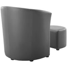 Modway Divulge Armchair and Ottoman - Grey-6