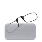 ThinOptics Reader with Universal White Pod - 2.5 - Black-Comes in two beautiful styles, the rectangular Brooklyn and the oval Manhattan, and is flattering on both men and women.