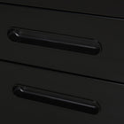 Vinsetto 3-Drawer Letter/A4 Filing Cabinet with Wheels Lockable - Black-Equipped with a pencil-box, the position can be adjusted
