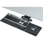Fellowes Professional Series Compact Keyboard Tray - Black-Single manual knob adjusts tilt up to -10 degrees for optimal comfort
