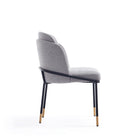 Manhattan Comfort Flor 22.83" Modern Twill Weave Upholstered Dining Chair - Grey - Set of 2-Standard 4-Leg Base