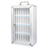 Kore Design 36-Slot Cell Phone Storage Wall Mount Aluminum Lock Box-Enhanced Organization: Keeps devices like cell phones, calculators, and small essentials stored neatly in one place.