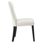 Modway Silhouette Performance Velvet Dining Chairs - White - 2 Pack-Non-Marking Foot Caps