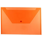 JAM Paper Plastic Envelopes with Snap Closure, Legal Booklet, 9.75 x 14.5, Orange Poly, 12 Pack (219S0OR)-Orange Plastic Snap Closure Legal Document Envelope