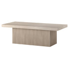 Hudson&Canal Torren 48"W Rectangular Coffee Table - Alder White-Tabletop features a weight capacity of 75 lbs
