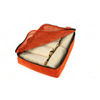 TUCCI Italy 3-Piece Travel Packing Cube Set - Burnt Orange-Breathable Mesh Top - visibility, ventilation, easy item identification